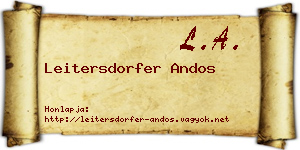 Leitersdorfer Andos névjegykártya